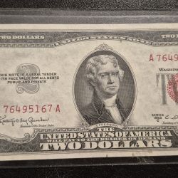 1953 $2 Bill Series C Red Seal UNC