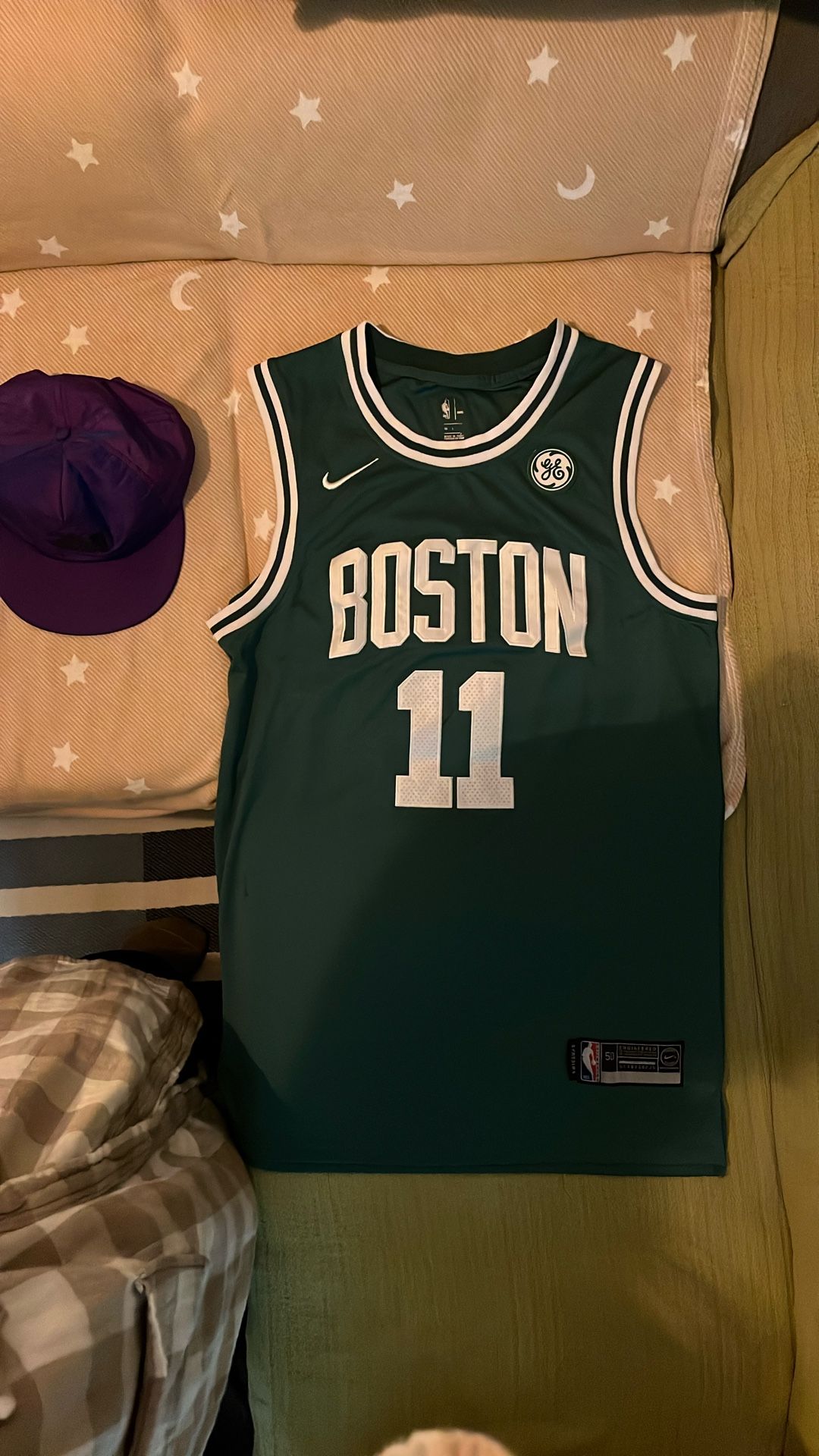 Lg Irving # 11 Boston Basketball Jersey W/ Nike And GE Endorsements