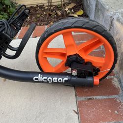 Golf Push Cart (Clicgear 3.5) Cup Holder And Umbrella Holder Believe Or Not One Time Use Only (like A New 👍👍)