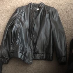 Leather Jacket Women’s Size 18  Like New! Black