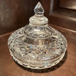 Vintage Waterford candy jar with lid