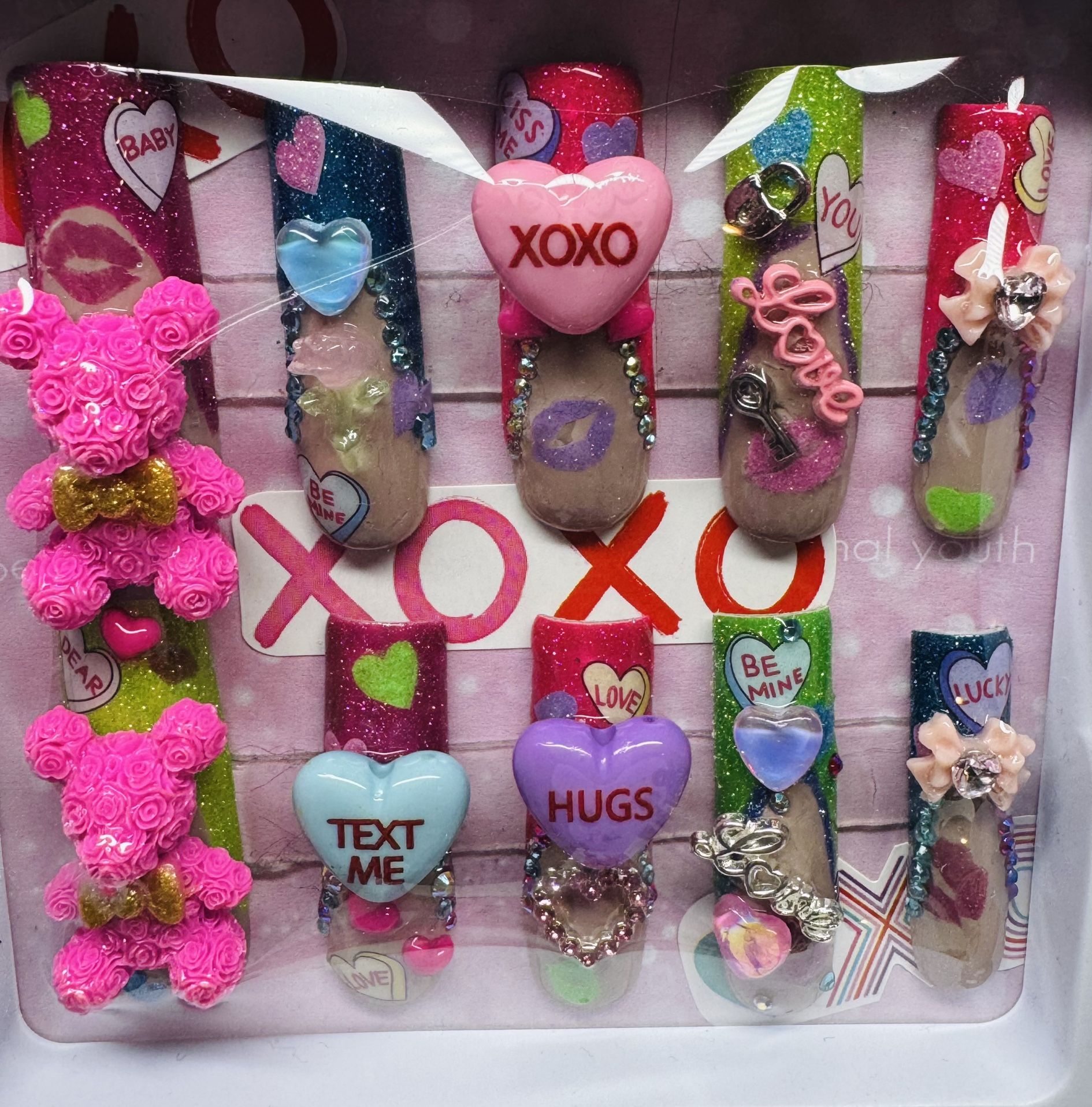 Valentines Press Ons