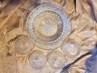 Arcoroc France Diamante Crystal Bowls Vintage