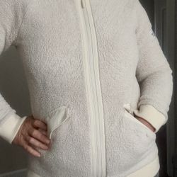 Cozy Women's Cream Sherpa Zip-Up Jacket