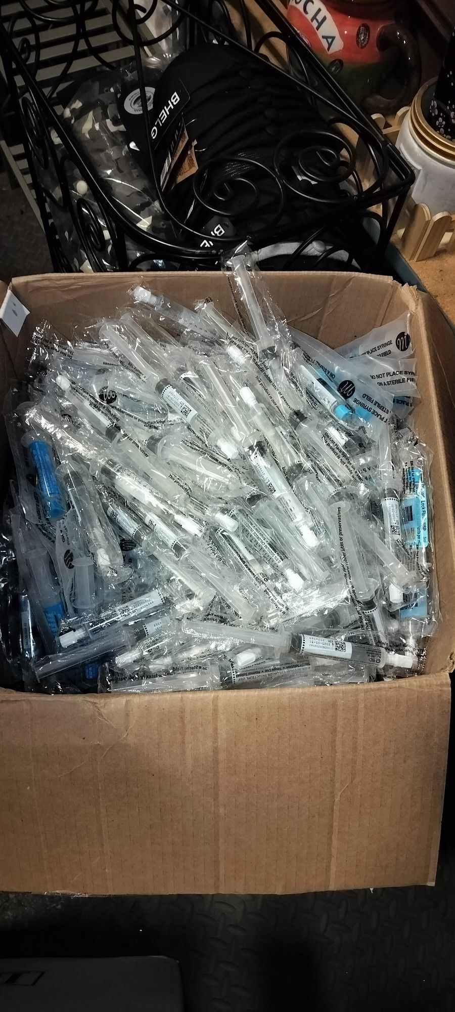 10 boxes of pre-filled saline syringes 