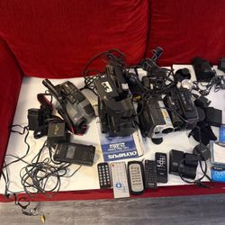 Video cameras  and more  stuff for the   camera