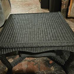 Black Wicker Table