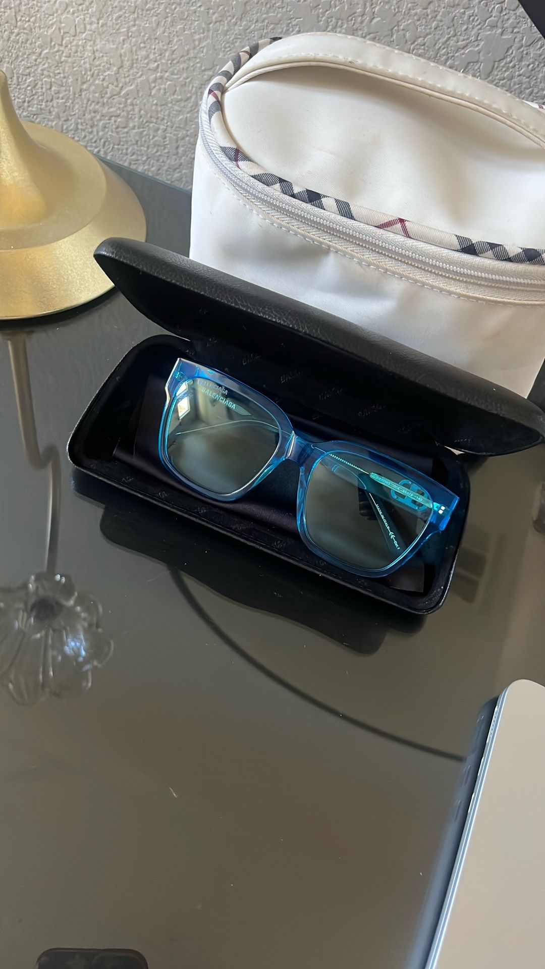 Blue Balenciaga Sunglasses
