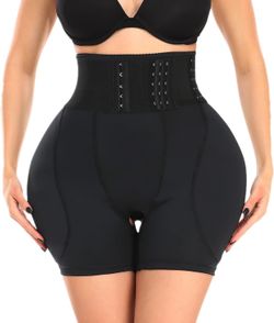 SMALL  Hip Pads for Women Shapewear with Wrap Belt Hip Dip Pads Enhancer Butt Lifter Tummy Control Panties