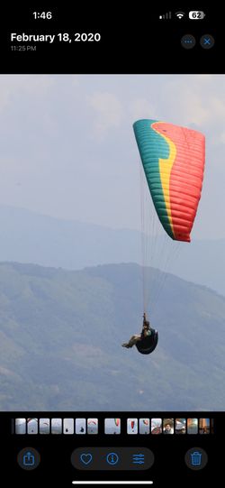 2016 Atmus Sol M Paraglider, Backpack Harness, And Never Deployed Parachute 