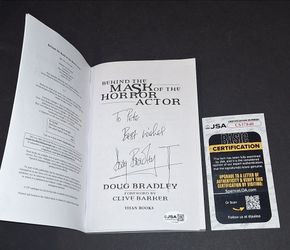 🔥Doug Bradley Signed Autographed Book Behind The Mask Pinhead JSA COA🔥