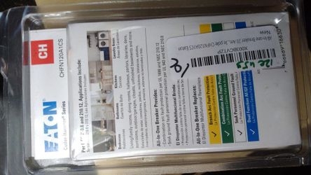 Eaton CHFN120A1CS 20 Amp 1-Pole CH All-in-One AF/GF Circuit Breaker 12 &KY6r