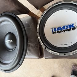 Not Working Needs Coils Skar Audio 18 Inch And Mtx Audio Jack Hammer 12 Inch subwoofers subs Bass