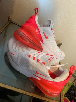 Nike Air Max 270 women's sneakers White/White/Bright Crimson colorway