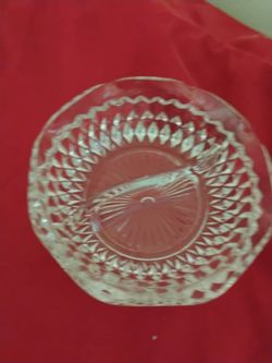Indiana glass divided two parts dish 1978