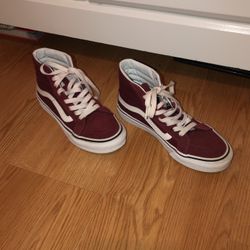 Red High top Burgundy Vans Size U.S Women 5.5/U.S Men 4.0