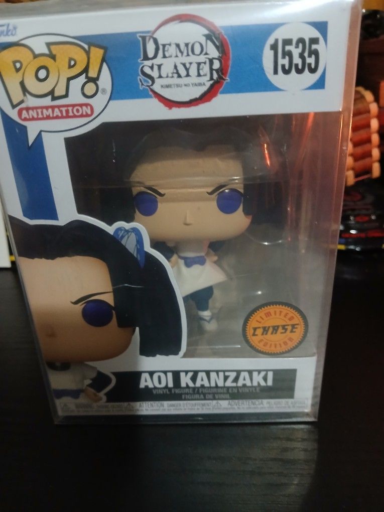 Brand New Demon Slayer Aoi Kanzaki Chase #1535 Funko Pop In Protector Case