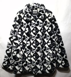 Disney Mickey Mouse Faux Furry Fleece Jacket womens size XL