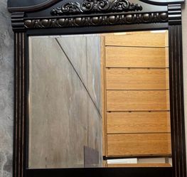Dark Wood Ornate Framed Wall Mirror