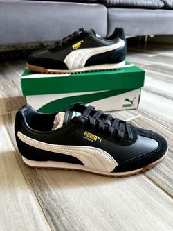 Women's Puma Arizona Retro Casual Shoes - Black White Gum - Size 6.5