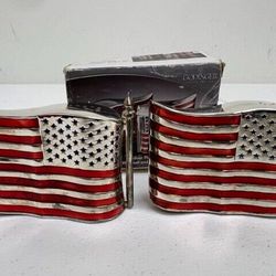 Godinger Silver Art Co. Ltd. American Flag Patriotic Salt And Pepper Shaker Set