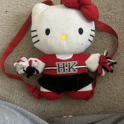 2012 Hello Kitty Red and Black Cheerleader backpack