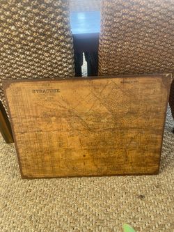 Vintage Syracuse NY 1908 Map Wall Plaque 33x24