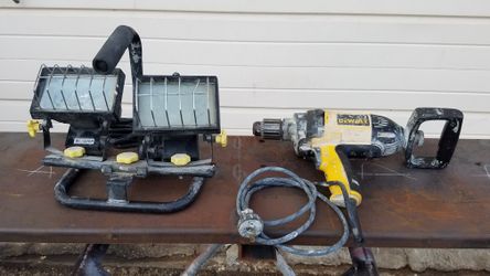DEWALT MIXED WITH WORK LIGHTS GRINDER AND HAMMER