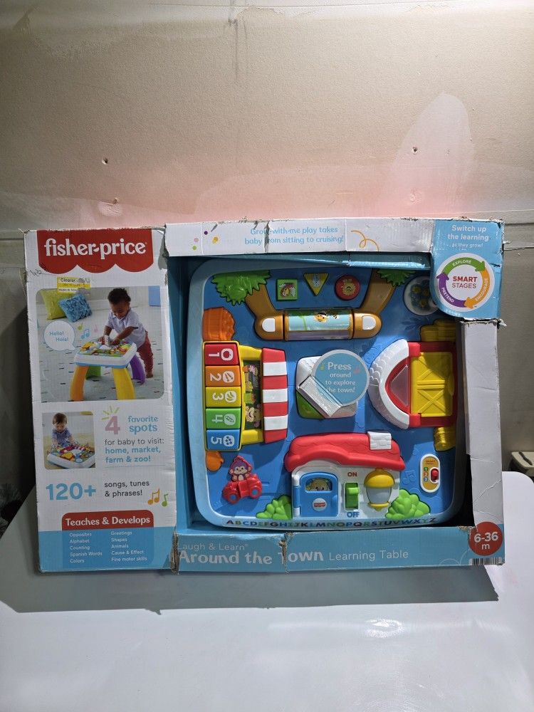 Fisher-Price Laugh & Learn Kids Activity Table and Chair Set, Multi-Color

