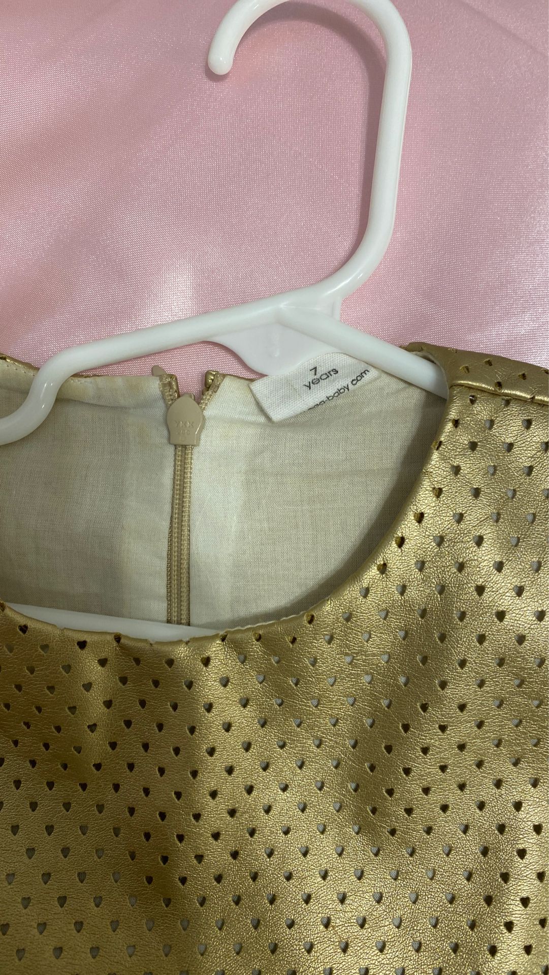 Golden summer dress size 7 girls $10