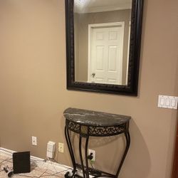 Mirror And Console Table
