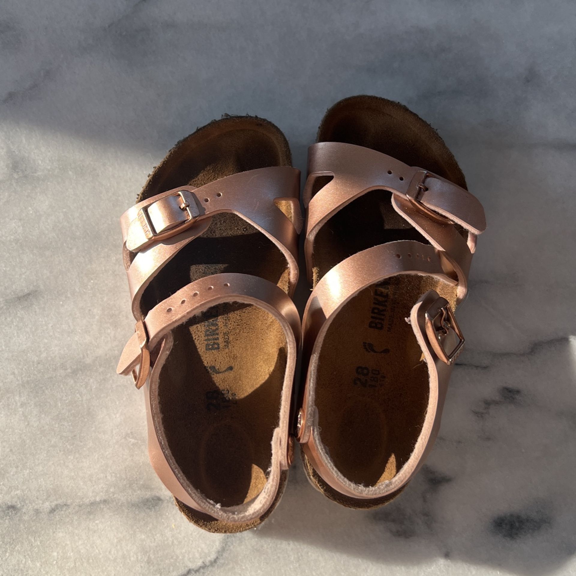 Rose Gold Birkenstock Sandals