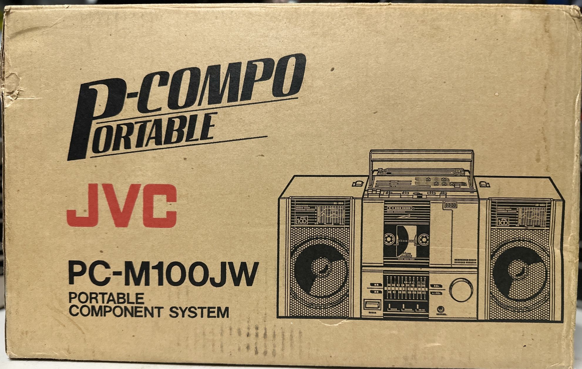 NEW Rare Boombox JVC PC-M100JW Original Box 