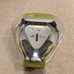 Nakamichi amplified stereo headphones brand new