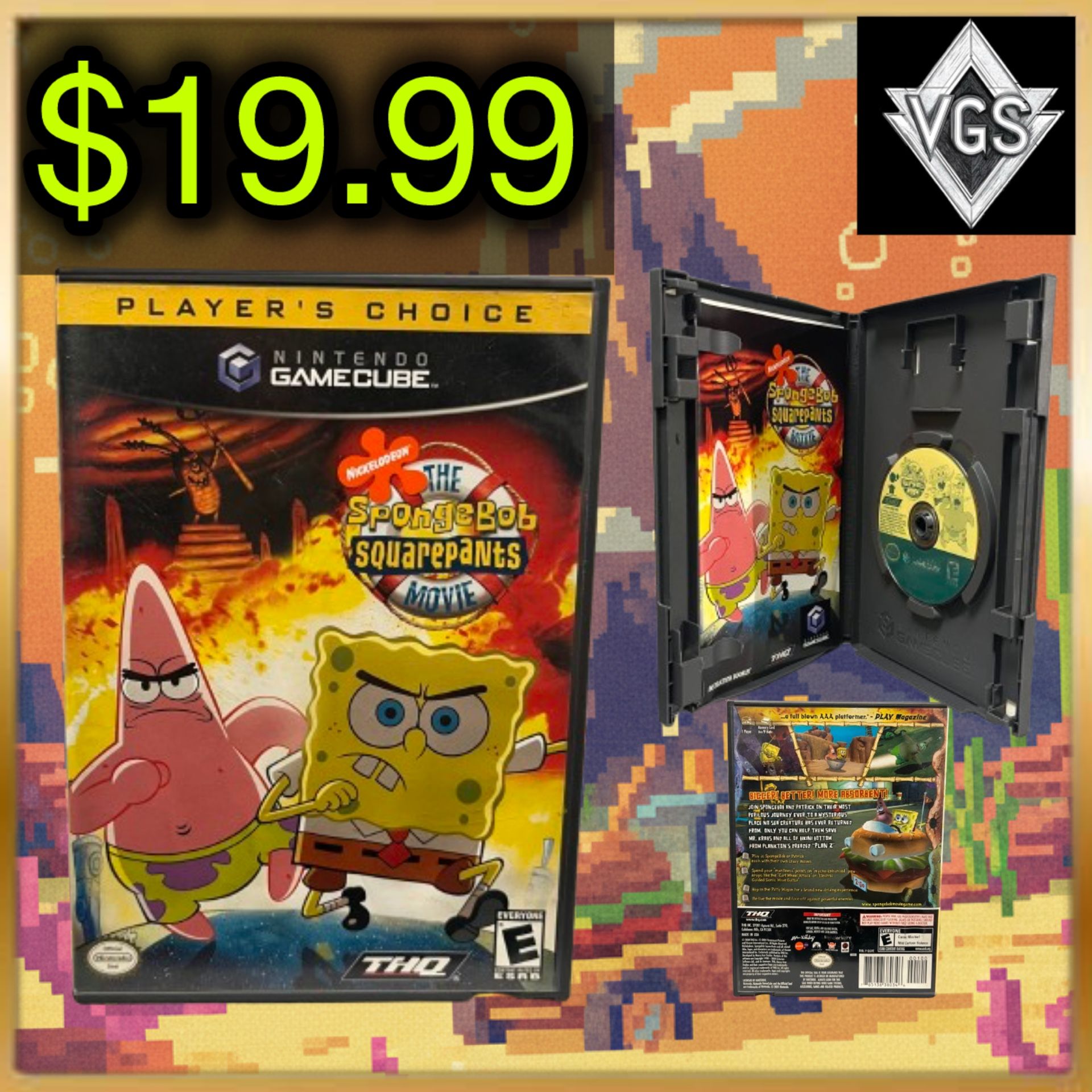 *RETRO* The SpongeBob SquarePants Movie — Nintendo GameCube — 2004