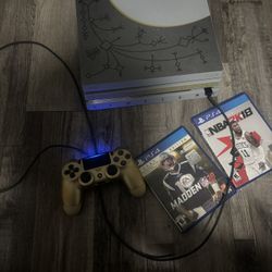 Ps4 Pro God Of War Edition + 1 Controller + 2 Games Sports To Test + Cables 
