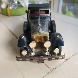 Vintage Rolls Royce battery operated RADIO car Hong Kong Black Silver 