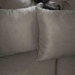 2 Grey Throw Pillows