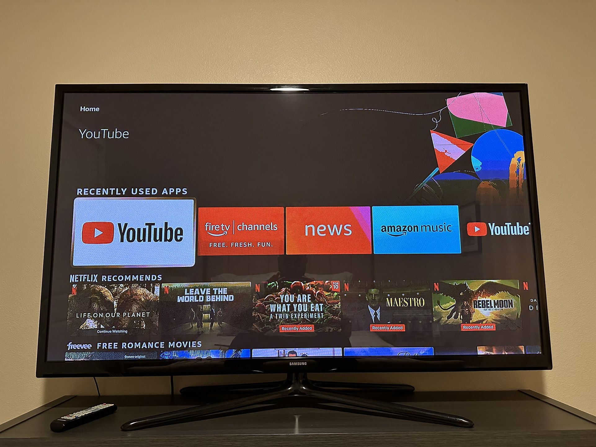 60” Samsung Plasma HDTV w/ Amazon Firestick!