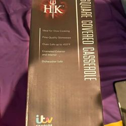 Hells kitchen square covered casserole pot