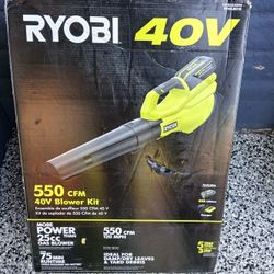 BLOWER RYOBI 40V BATTERY AND CHARGER INCLUDED 