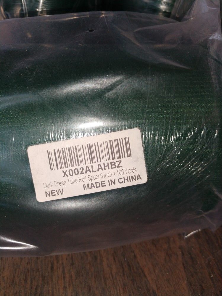 Dark Green Tulle Roll Spool