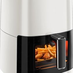Simple Deluxe Air Fryer - 6.34 QT Digital Airfryer with Visible Window, 12 Presets Functions, Nonstick and Dishwasher-Safe Basket, 1700W, Grey And..