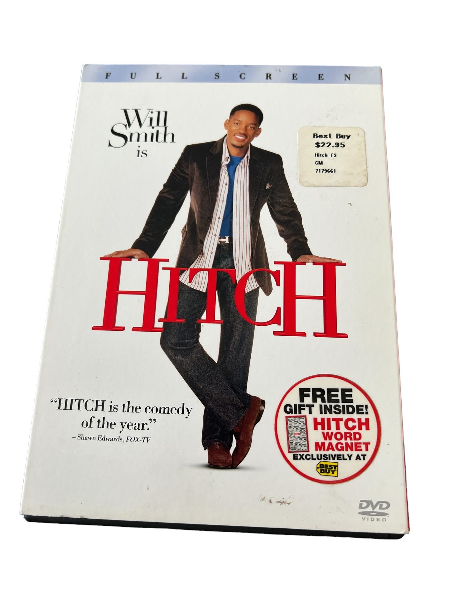 Hitch (DVD, 2005, Full Frame) This DVD features the charming romantic comedy "Hitch," starring Will Smith as a legendary matchmaker who helps hapless