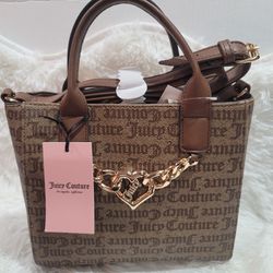  Juicy Couture Chestnut Change of Heart Mini Tote Crossbody Shoulder Bag New
