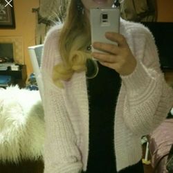 White/Lilac Color Sweater,  Cardigan 