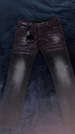 Avenue George V Paris Men Rhinestone Jeans Size 34