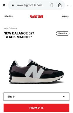 New Balance U327LC Black Magnet Men’s Size 9
