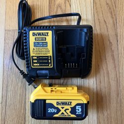 Dewalt 20V XR 5.0Ah And DCB115 Charger (new)
