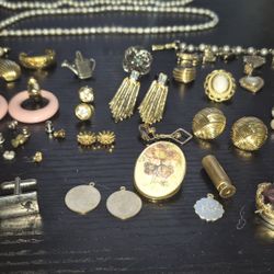 Vintage Jewelry Lot - Antique + Gold + Costume + Pearls